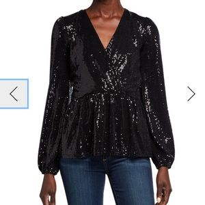 Michael Kors mirror dot crossover top